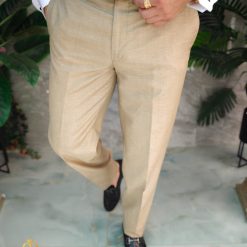 Pantaloni eleganti Bej Regular Fit PN833 3