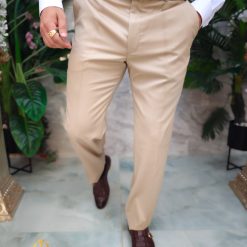 Pantaloni eleganti Bej Regular Fit– PN819 3