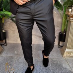 Pantaloni negru texturat