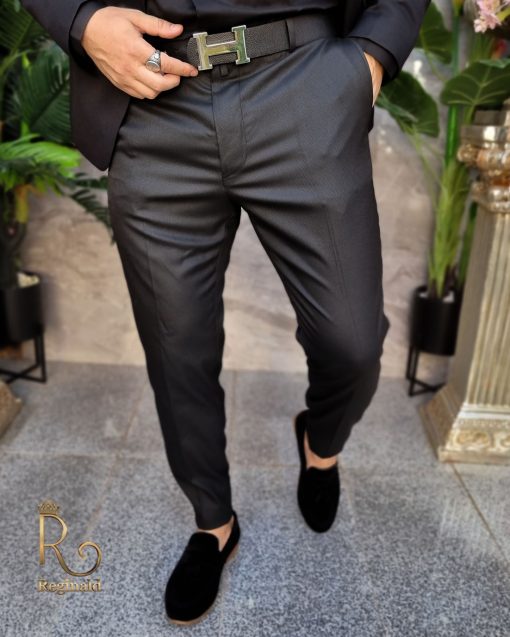 Pantaloni negru texturat