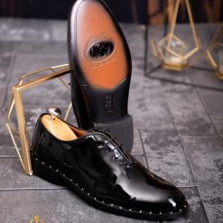 Pantofi Reginald piele lacuita din piele naturala One Cut P1810 2