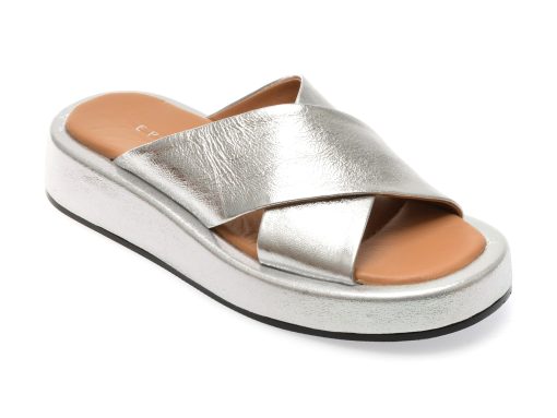 Papuci casual EPICA argintii
