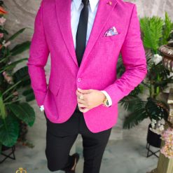 Sacou Fucsia de barbati Slim Fit SC907 3