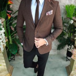 Sacou Maro de barbati Slim Fit SC910 4