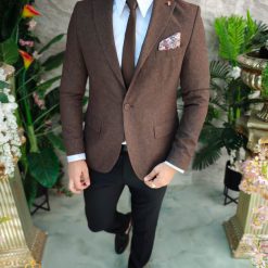 Sacou Maro de barbati Slim Fit SC910 5