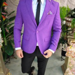 Sacou Mov de barbati Slim Fit SC905 5