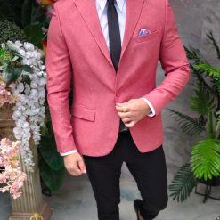 Sacou Roz de barbati Slim Fit SC894 3