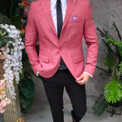 Sacou Roz de barbati Slim Fit SC894 4