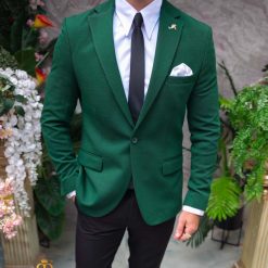 Sacou Verde de barbati Slim Fit SC892 4