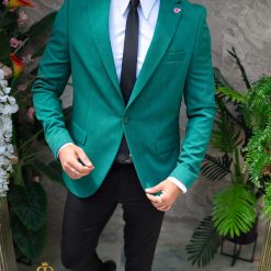 Sacou Verde de barbati Slim Fit SC896 4