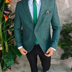 Sacou Verde de barbati Slim Fit SC908 4