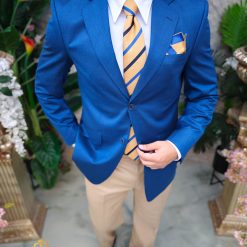 Sacou de barbati Regular Fit Albastru SC903 3