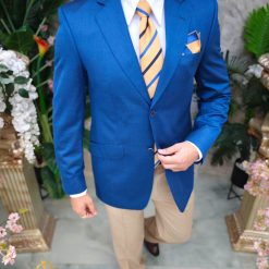 Sacou de barbati Regular Fit Albastru SC903 4