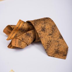 Set Cravata si batista auriu cu negru - CV982-Accesorii