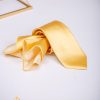 Set Cravata si batista auriu deschis- CV979-Accesorii
