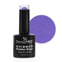 Shimmer Rubber Base SensoPRO Milano - #08 Lavender Shimmer White