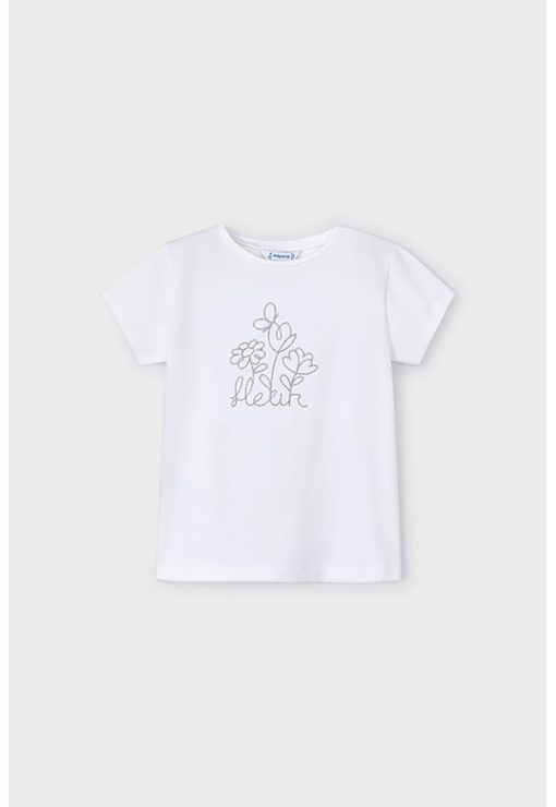 Tricou cu imprimeu floral-FETE-IMBRACAMINTE/Tricouri si maiouri