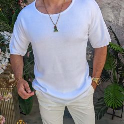 Tricou de barbati Alb TR1053 2