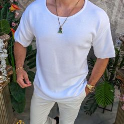 Tricou de barbati Alb TR1053 3