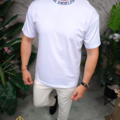 Alb cu guler rotund- TR1065-Tricouri