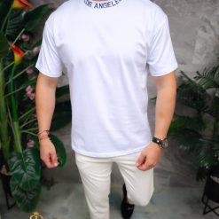 Tricou de barbati Alb cu guler rotund TR1065 2