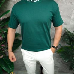 Verde cu guler rotund- TR1059-Tricouri