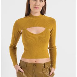 Bluza tricotata cu decupaj frontal Sibba-FEMEI-IMBRACAMINTE/Bluze