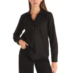 Bluza-tunica cu buzunar pe piept-FEMEI-IMBRACAMINTE/Bluze