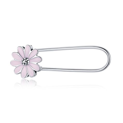 Brosa din argint Flower Safety Pin-Talismane >> Talismane din Argint (toate)