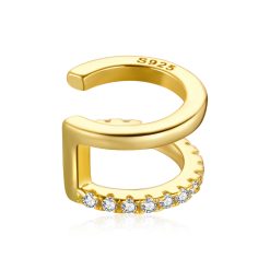 CERCEL din argint Golden Ear Clip Hoops-Cercei >> Cercei din argint