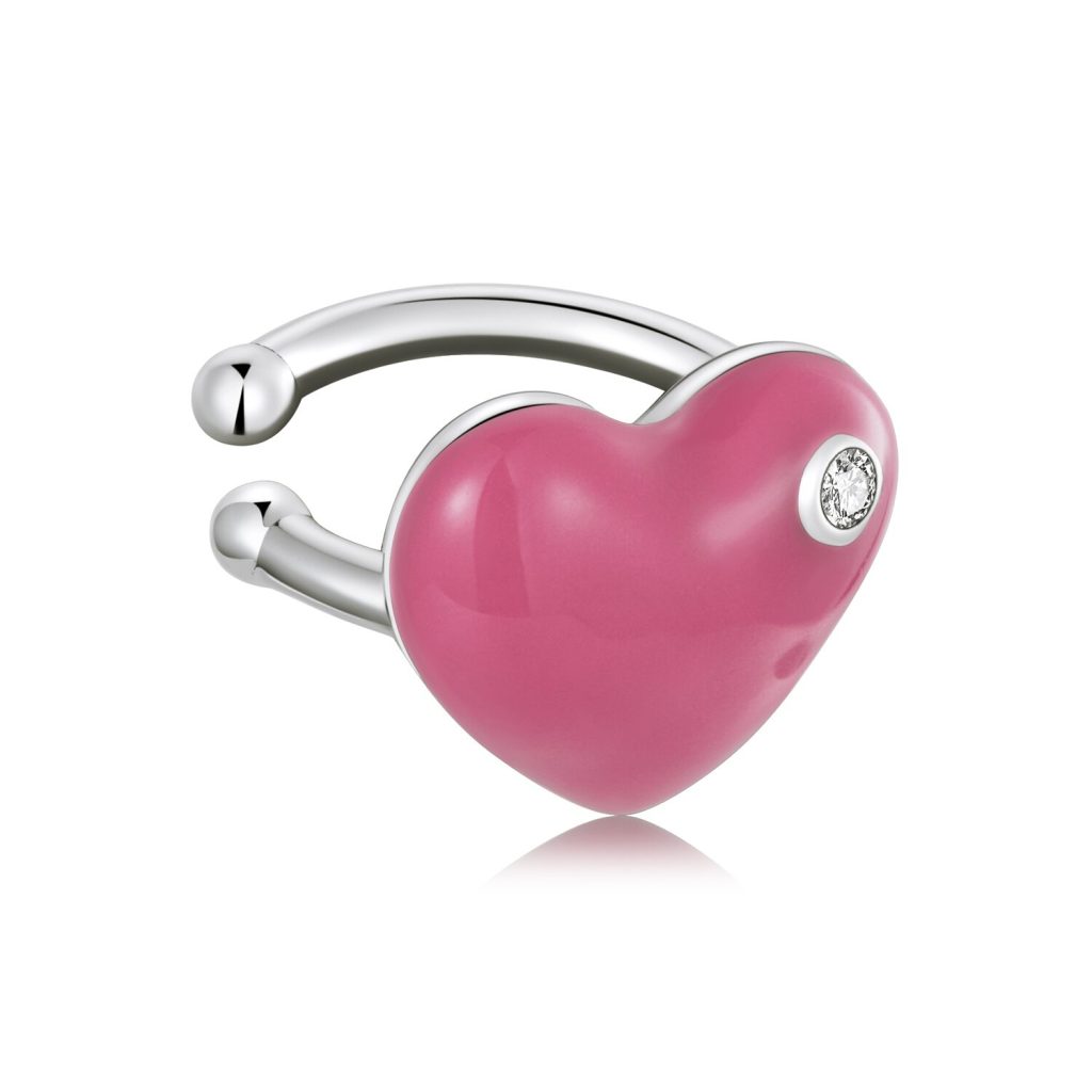 CERCEL din argint Heart Ear Cuff-Cercei >> Cercei din argint