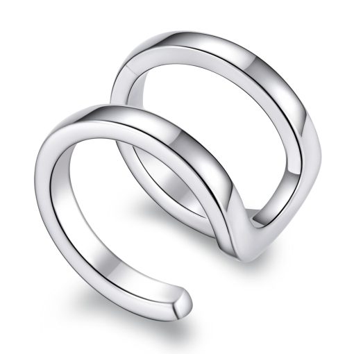 CERCEL din argint Simple Double Clip-Cercei >> Cercei din argint