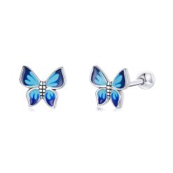 Cercei din argint Blue Fire Butterfly-Cercei >> Cercei din argint