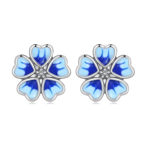 Cercei din argint Blue Flower-Cercei >> Cercei din argint