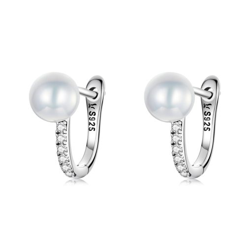 Cercei din argint Elegant Top Pearl-Cercei >> Cercei din argint