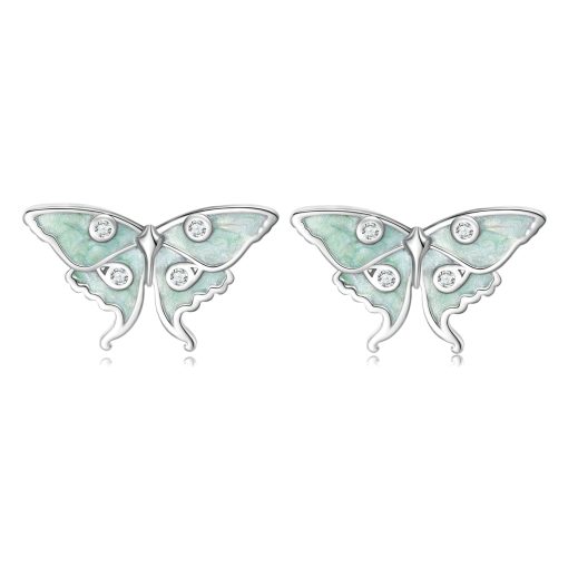 Cercei din argint Freedom with Butterfly-Cercei >> Cercei din argint