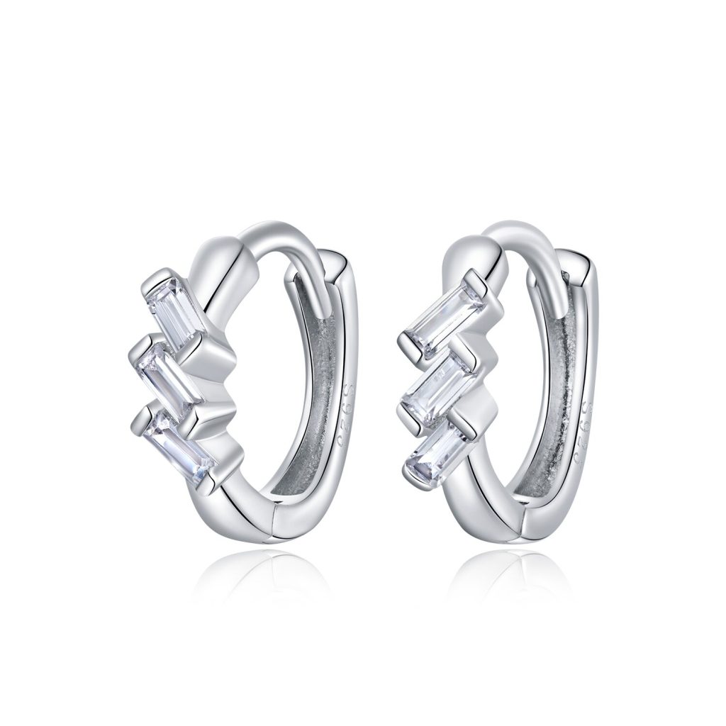 Cercei din argint Geometric Silver Hoops-Cercei >> Cercei din argint