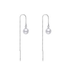 Cercei din argint Long Classy Pearls-Cercei >> Cercei din argint