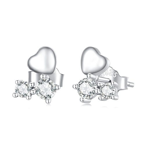 Cercei din argint Mini heart-Cercei >> Cercei din argint