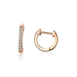 Cercei din argint Moon Look rose gold-Cercei >> Cercei cu cristale