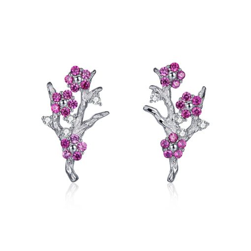 Cercei din argint Pink Bouquet-Cercei