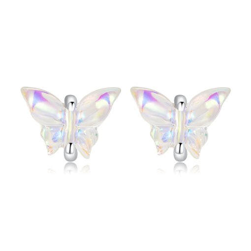 Cercei din argint Rainbow Glass Butterfly-Cercei >> Cercei din argint
