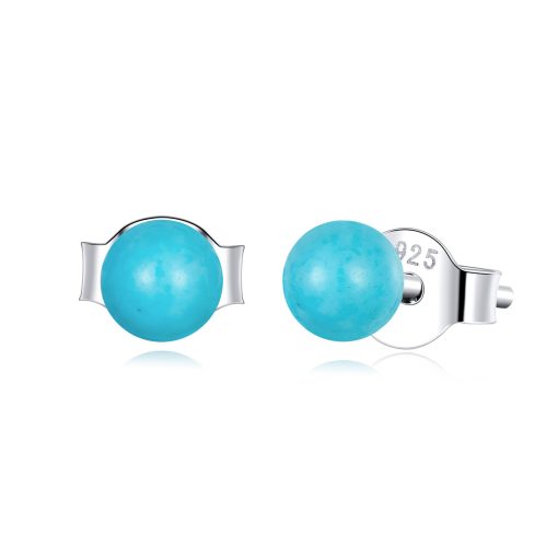 Cercei din argint Small Turquoise Ball-Cercei >> Cercei din argint