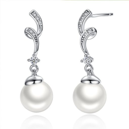 Cercei din argint Wave Drop Pearls-Cercei >> Cercei din argint