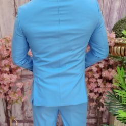 Costum de barbati bleu cu nasturi aurii Sacou si Pantalon C4076 2