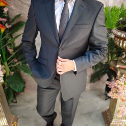 Costum de barbati gri Regular Fit Sacou si Pantalon C4957 2