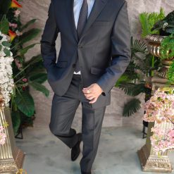 Costum de barbati gri Regular Fit Sacou si Pantalon C4957 3