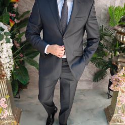 Costum de barbati gri Regular Fit Sacou si Pantalon C4957 4