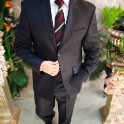Costum de barbati negru Regular Fit Sacou si Pantalon C4958 2