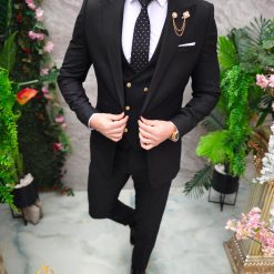 negru cu dungi albe: Sacou